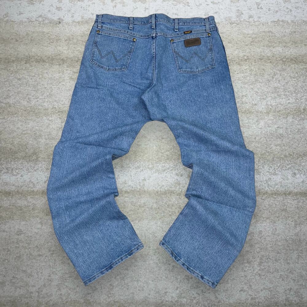 Vintage Y2K Wrangler Jeans 38x32 Straight Fit Light Wash Work Wear Denim